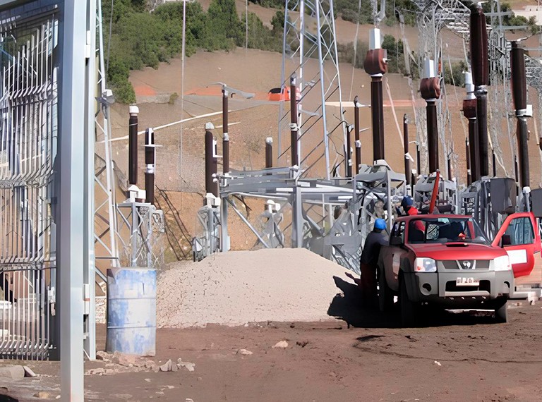 Obras de la subestación eléctrica La Higuera